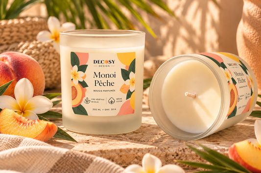 Bougie " Monoï pêche "